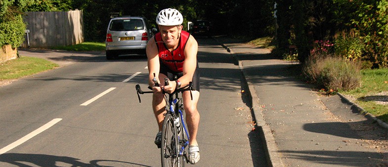 Andy Ridout preparing for an Ironman