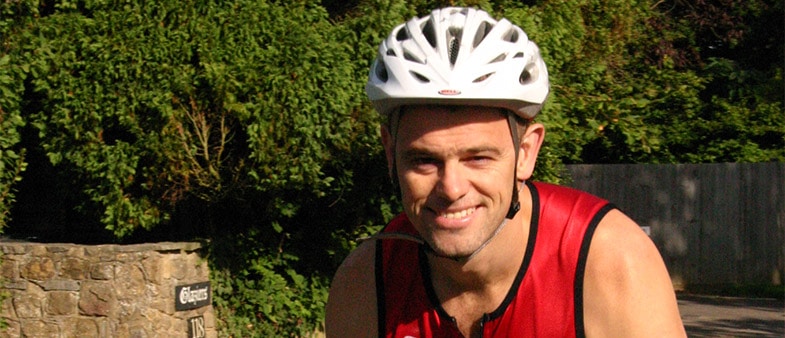 Andy Ridout approaches his Ironman triathlon challenge