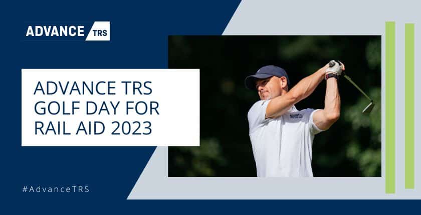Blog header "Advance TRS Golf Day for Rail Aid"