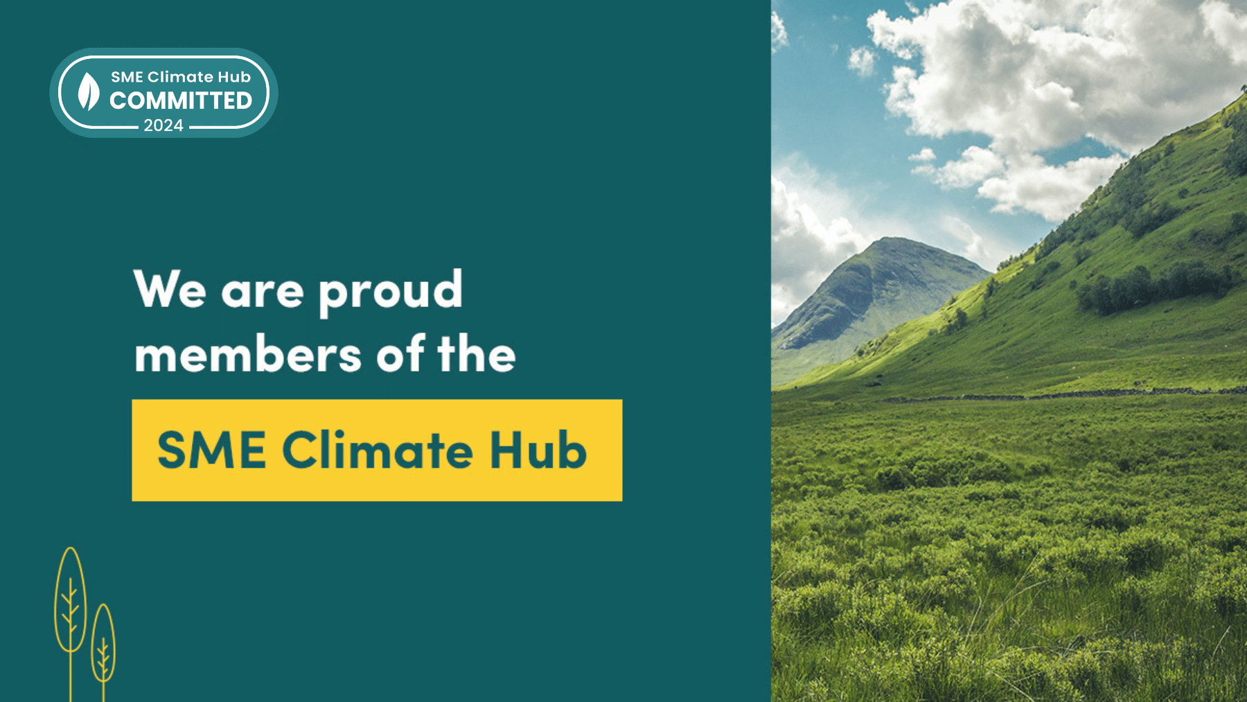 Proud member of the SME Climate Hub, a global initiative that empowers small to medium sized companies to take climate action and build more resilient businesses.