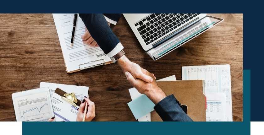 Business man shaking hands