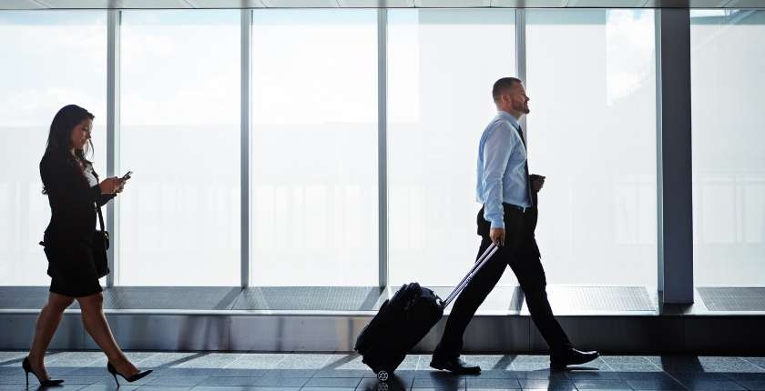 Business man at airport