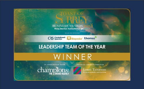 Toast of Surrey Business Awards 2018: Winner, Leadership Team of the Year