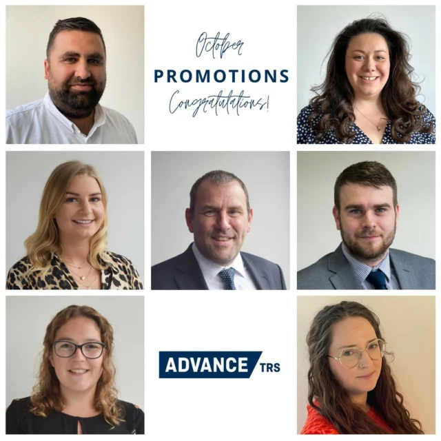 At our recent Half Year Conference, we celebrated 7 very well-earned promotions at Advance TRS! Please join us in congratulating our wonderful team on their new roles...

⭐Chris Spurdle - Group Business Development Manager
⭐Ella Gardiner - Group Business Operations Director
⭐Louise Oldham - Lead Delivery Manager
⭐Mick Schruyers - Group Sales Operations Director
⭐Josh Hill - Lead Principal Consultant
⭐Michelle Marsh - Head of Payroll Accounts & Credit Control
⭐Charlotte Tunstall - Compliance Executive

We're excited to see everyone continue to grow and excel in their new roles! 🏆

#Promotions #LifeAtAdvanceTRS #CareersAtAdvanceTRS #AdvanceYourCareer